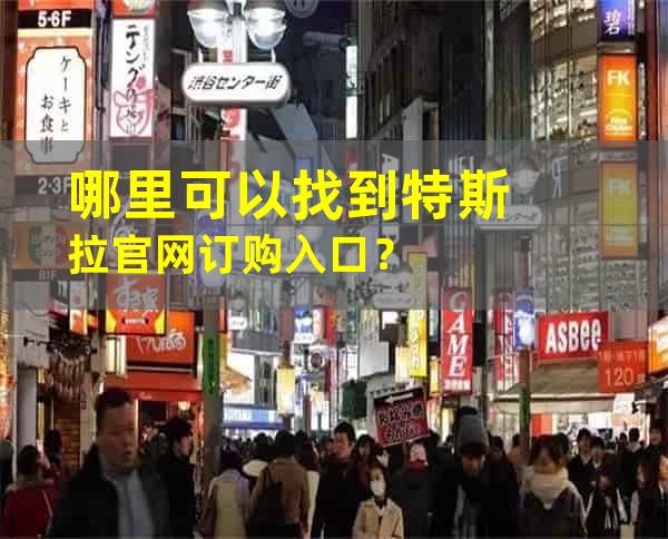 哪里可以找到特斯拉官网订购入口？