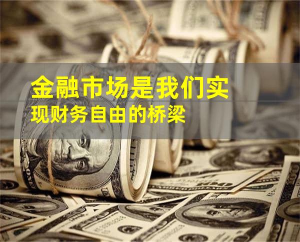 金融市场是我们实现财务自由的桥梁