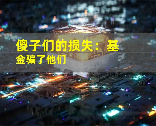 傻子们的损失：基金骗了他们