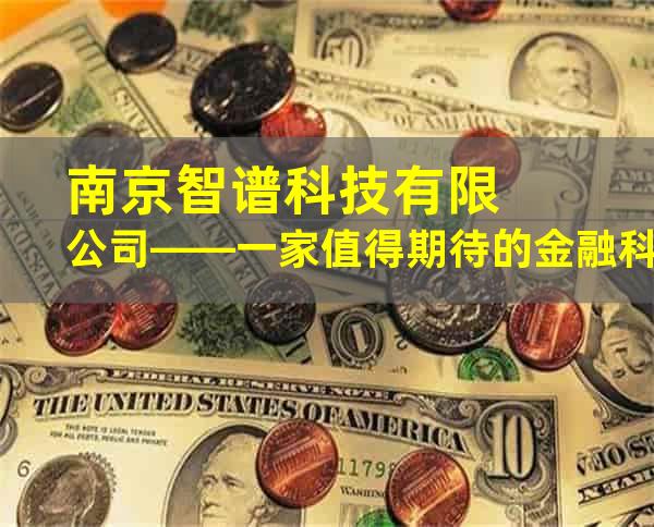 南京智谱科技有限公司——一家值得期待的金融科技公司