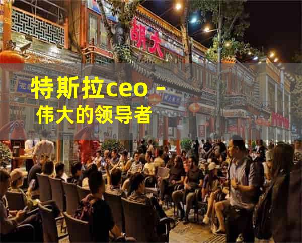 特斯拉ceo - 伟大的领导者