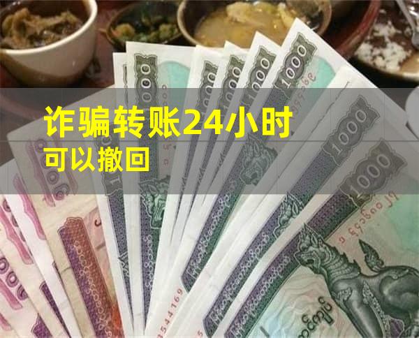 诈骗转账24小时可以撤回