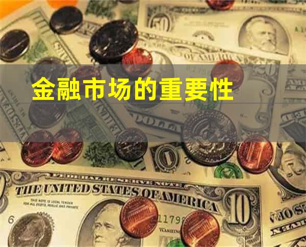 金融市场的重要性