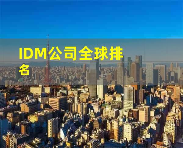 IDM公司全球排名