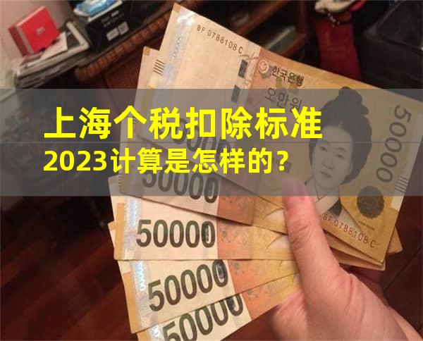 上海个税扣除标准2023计算是怎样的？