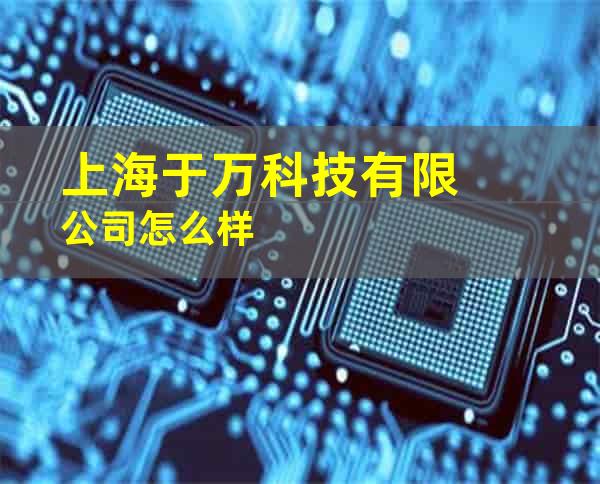 上海于万科技有限公司怎么样