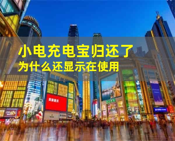 小电充电宝归还了为什么还显示在使用