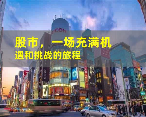 股市，一场充满机遇和挑战的旅程