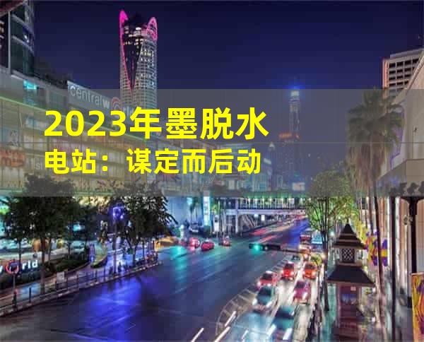 2023年墨脱水电站：谋定而后动