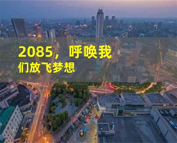 2085，呼唤我们放飞梦想