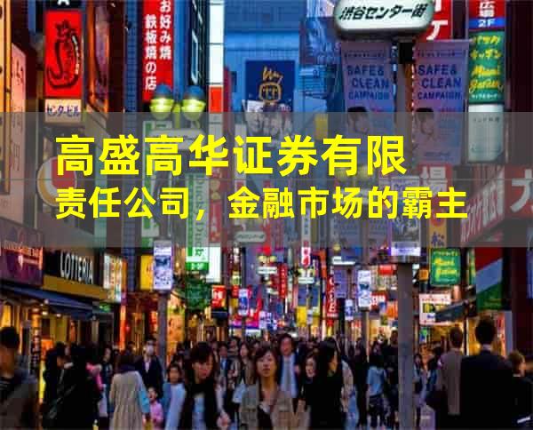 高盛高华证券有限责任公司，金融市场的霸主